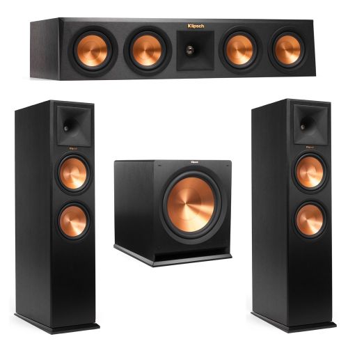 클립쉬 Klipsch 3.1 System with 2 RP-280F Tower Speakers, 1 RP-440C Center Speaker, 1 Klipsch R-115SW Subwoofer + AudioQuest Bundle