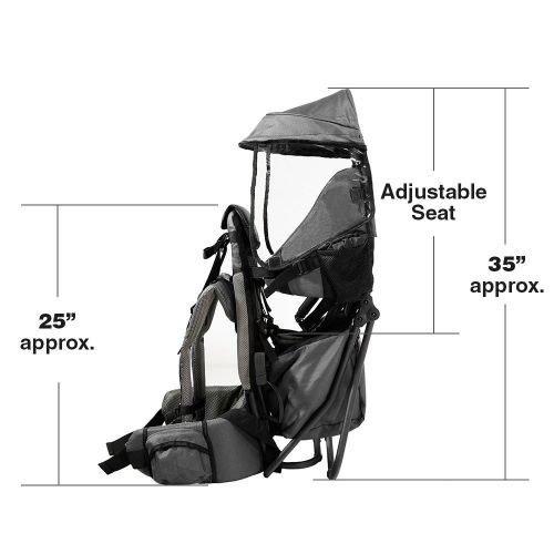  ClevrPlus Cross Country Baby Backpack Hiking Child Carrier Toddler Gray