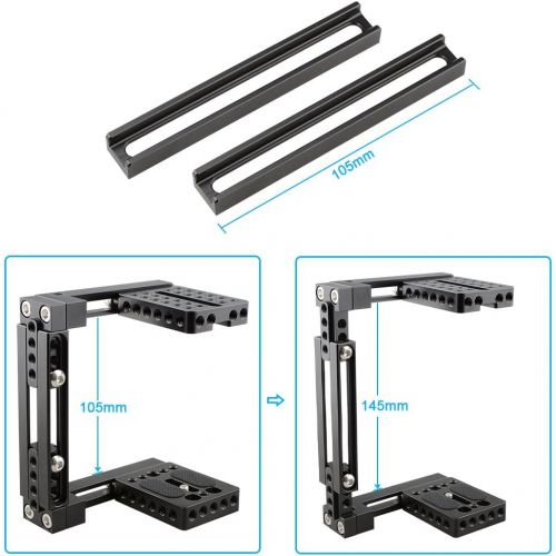  CAMVATE Adjustable Camera Cage Fit for Right Handle and Left Handle Camera(Only Come with Right Handle Grip)