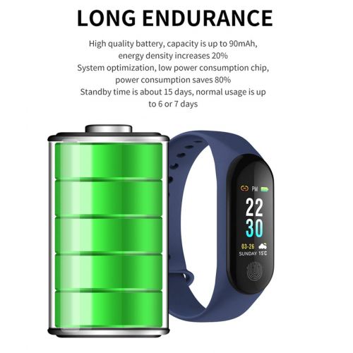  Passometer XHBYG Smart Bracelet Smart Wristband Screen Waterproof Bluetooth Smart Bracelet Heart Rate Monitor Sport Watch Fitness Tracker