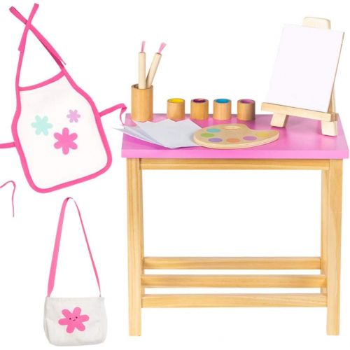 아도라 베이비 Adora Amazing World “Artist Studio Wooden Play Set”  14 Piece Accessory Set for 18” Dolls [Amazon Exclusive]