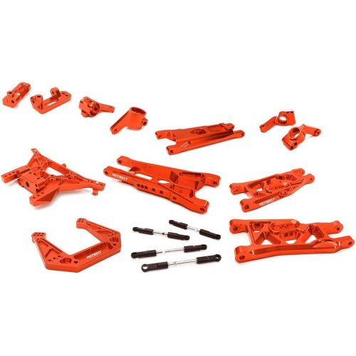  Integy RC Model Hop-ups C27629RED Billet Machined Alloy Suspension Kit for Traxxas 110 Bigfoot 2WD Monster Truck