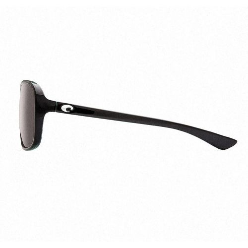  Costa Del Mar Costa Shiny Black KiwiGray Riverton 580P Sunglasses
