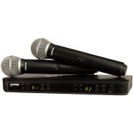 Fender Passport Venue PA System Bundle with Shure BLX288PG58 Dual Wireless Handheld Microphone System and Accessories - Portable PA System (5 Items)