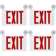 [아마존 핫딜] [아마존핫딜]TORCHSTAR Red LED Exit Sign with UL Listed Emergency Light, AC 120V/277V, Battery Included, Top/Side/Back Mount Sign Light, for Hotels, Restaurants, Shopping Malls, Hospitals, Pack