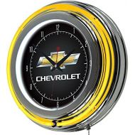 Trademark Gameroom Chevrolet Chrome Double Ring Neon Clock, 14