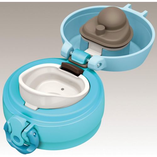 써모스 Thermos Water Bottle with Vacuum Insulation 0.35L JNL-352 [One-Touch Open Type] (Sky Blue)