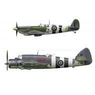 HAS02087 1:72 Hasegawa Spitfire Mk.IXc & Beaufighter Mk.X Operation Overlord [MODEL BUILDING KIT]