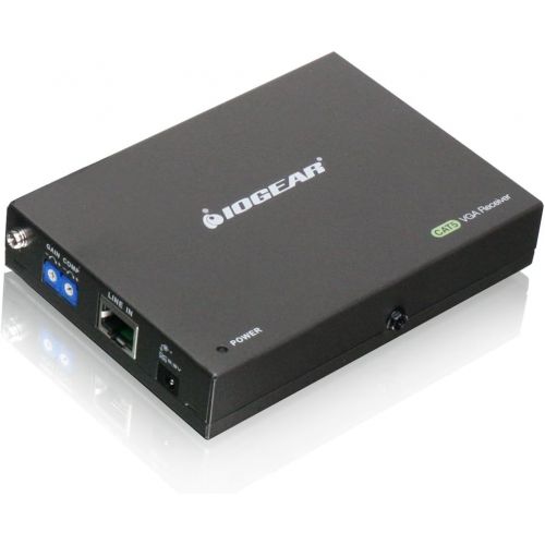  IOGEAR VGA CAT5e6 AudioVideo Receiver with RGB Deskew Capability, GVE140RX