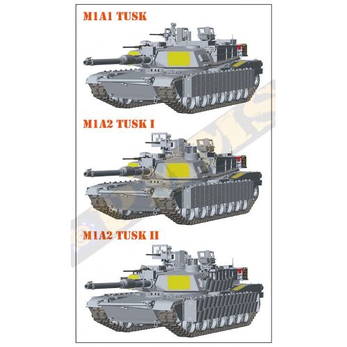  Rye Field Model 1:35 M1A2 SEP Abrams Tusk III M1A1 Tusk (3 in 1) Plastic #5004