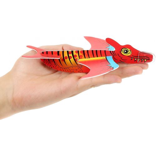  Fun Central 48 Pack - Dinosaur Foam Glider Plane for Kids - Hand Throw Flying Toy Airplane Party Favors - Assorted