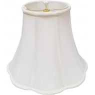 Royal Designs, Inc Royal Designs Bottom Outside Scallop Bell Lamp Shade, White, 8 x 16 x 13