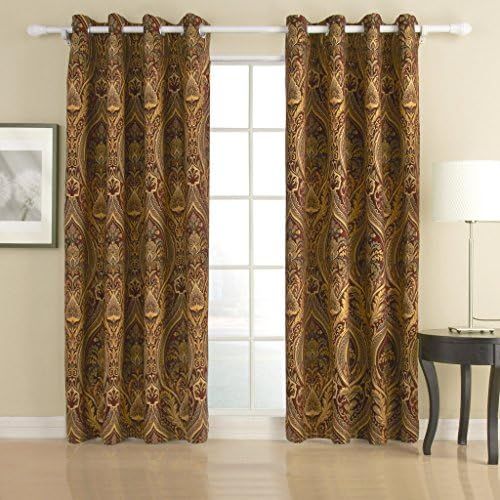  IYUEGO Cotton ChenilleRayon Energy Saving Grommet Top Curtain With Multi Size Custom 72 W x 63 L (One Panel)