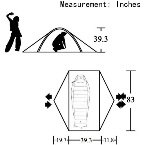  Flytop 3-4 Season 2-Person Double Layer Backpacking Tent Aluminum Rod Windproof Waterproof for Camping Hiking Travel Climbing - Easy Set Up