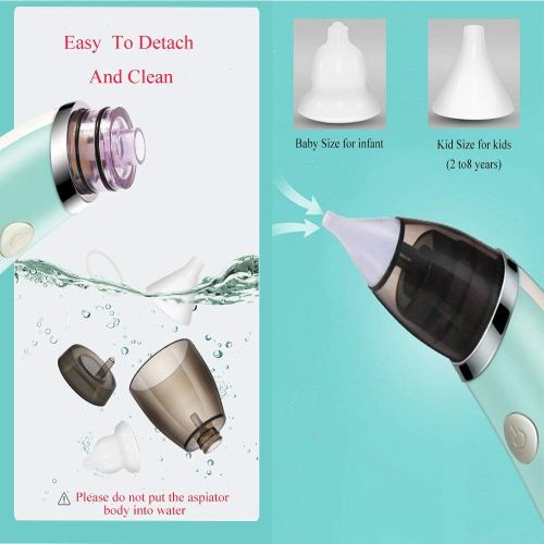  PreBaby Electric Nasal Aspirator for Baby Safety First, Nasal Aspirator, Electric Nose Cleaner with 2 Sizes of Nose Tips and 5 Levels of Nose Suction, Safe Hygienic for Newborns an