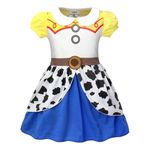  AmzBarley Girls Jessie Costumes Fancy Party Cowgirls Dress Up Kids Holiday Birthday Outfit Dresses 1-9 Years
