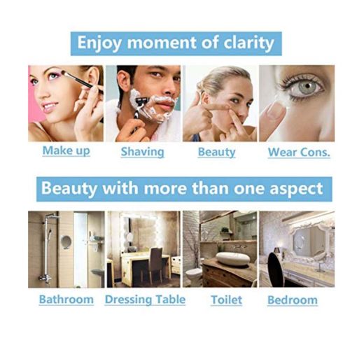  Household Products Bathroom Vanity Mirror Dressing Wall Mount Makeup Mirror 3X Magnification, Led Lighted Vanity Mirror, Both Sides Swivel Beauty Mirror, Household, Silver, 20cm: Home & Kitchen