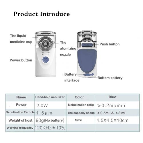 Steam Inhaler, TOPCHANCES Portable Handheld Personal Ultrasonic Compressor Nebuliser Mesh Steam Inhaler Kit Inhaler Machine Atomizer for Kids, Adults and Daily...
