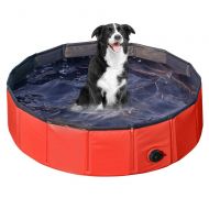 Pet grooming table Yaheetech Foldable Pet Bath Pool Collapsible Large Dog Pet Pool Bathing Swimming Tub Kiddie Pool for Large Dogs Cats and Kids, Blue/Red