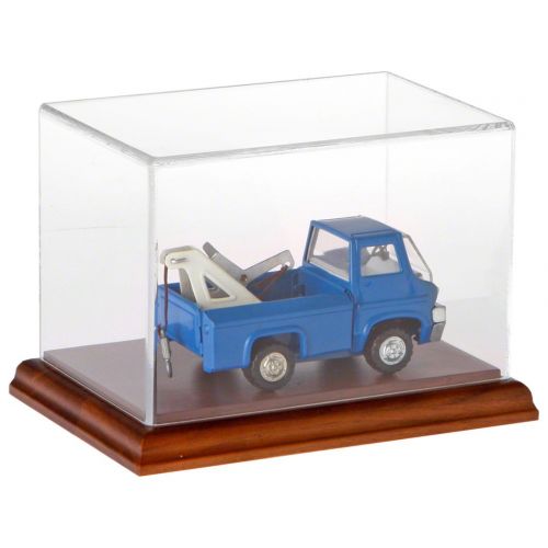  Plymor Clear Acrylic Display Case with Hardwood Base, 6 W x 4 D x 4 H