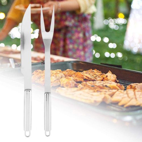  Asixx BBQ Tools Set, 9Pcs/Set Stainless Steel BBQ Tools Set Barbecue Utensils Accessories Kit with Oxford Bag Perfect for Camping, Patio, Lawn, Backyard Grilling, Hiking and Picnic