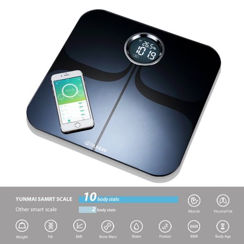  YUNMAI Premium Smart Scale - Body Fat Scale with Fitness APP & Body Composition Monitor with Extra...