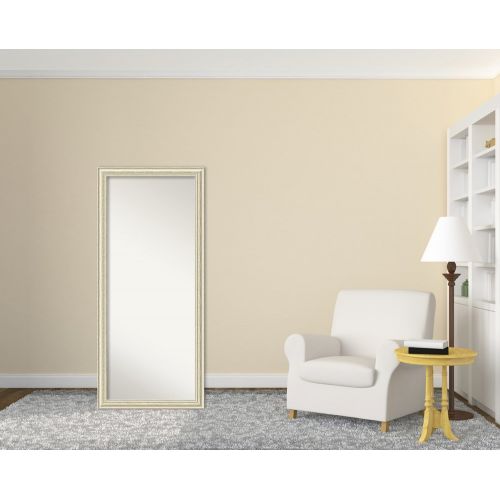  Amanti Art Full Length Mirror | Country White Wash Mirror Full Length | Solid Wood Full Body Mirror | Floor Length Mirror 28.25 x 64.25