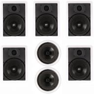 Theater Solutions TSCS-87 1400 Watt 7CH 8 in-Wall/Ceiling Home Theater Speaker System