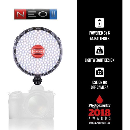  ROTOLIGHT Rotolight NEO II On-camera LED Lighting Fixture, Light and Flash Modes