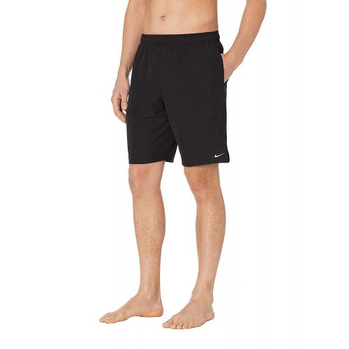 나이키 Nike Swim Mens Solid Lap 9-inch Volley Board Shorts Black