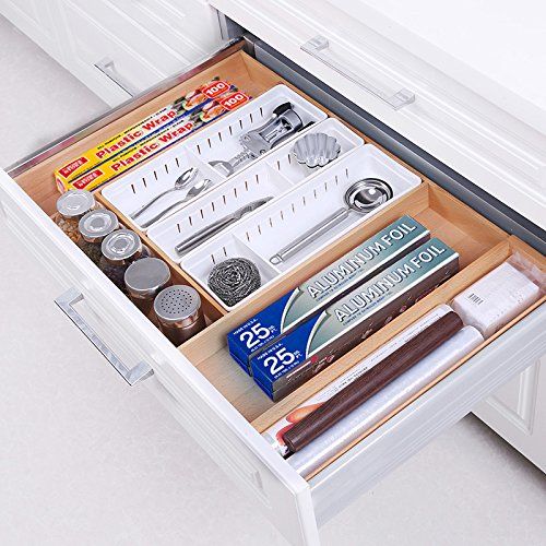  UEniko Vida UENIKA+ [Wood Edition]  Cutlery Tray Expandable Utensil Organizer Flatware Drawer Dividers Kitchen Storage Organizer