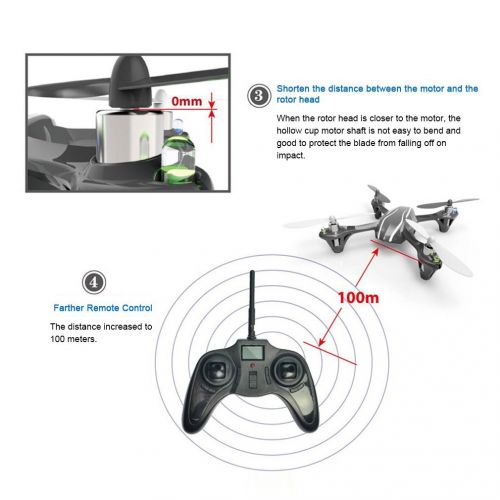  Bangcool bangcool 4 Channel Drone 2.4GHz Remote Controller Quadcopter Black Flying Drone Toy