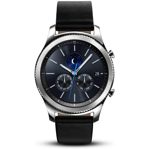 삼성 Samsung Gear S3 Classic SM-R770 Smartwatch - Black Leather w Large Band (Certified Refurbished)