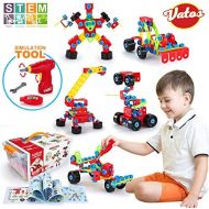 [아마존베스트]VATOS Building Blocks Toy for Kids, STEM Toys 550 Piece Building Blocks & Screw Toy for 5, 6, 7, 8+ Year Old Educational Birthday & Christmas Toy for Boys & Girls |Take-A-Part Toys