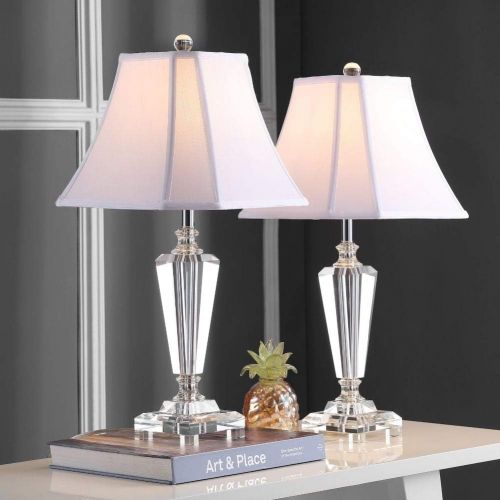  Safavieh LIT4103B-SET2 Lighting Collection Lilly 24.5 Crystal Clear Table Lamp