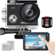 [아마존 핫딜] Dragon Touch Vista 5 Action Camera Native 4K 20MP Ultra HD Touch Screen EIS 4X Zoom Remote Control WiFi Waterproof Camera Support External Mic 2x 1350mAh Batteries and Mounting Acc