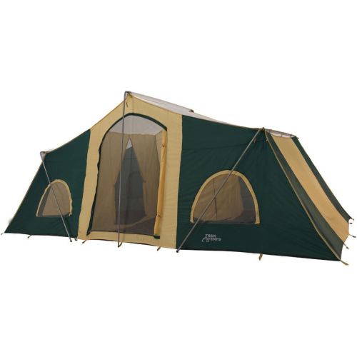 트렉 Trek Tents 249 3-Room Cabin Tent, 10 x 20-Feet, PurpleTan