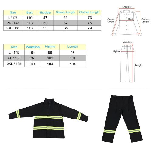  Festnight Flame Retardant Clothing Fire Resistant Clothes Fireproof Waterproof Heatproof Fire Fighting Equipment