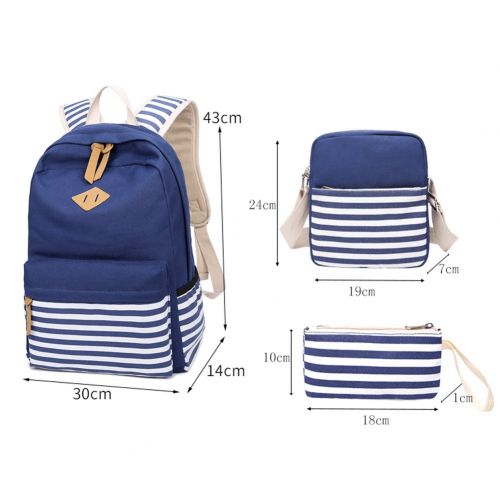  Abshoo Causal Canvas Stripe Backpack Cute Teen Backpacks For Girls School Bag