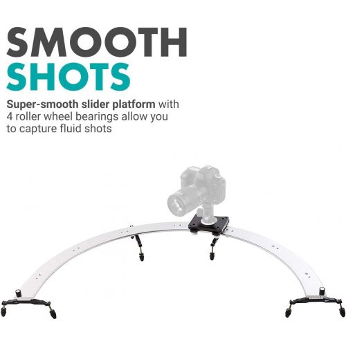  Movo Photo CTS500-II Panoramic 180° Circular Camera Sliding Track System with Roller Bearing Sliding Platform