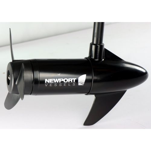  Newport Vessels NV-Series 55lb Thrust Saltwater Transom Mounted Trolling Electric Trolling Motor w/ LED Battery Indicator & 30 Shaft