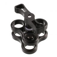 Foto4easy Ball Clamp Mount 3 Holes for Underwater Diving Camera Arm Tray GoPro Vedio Light