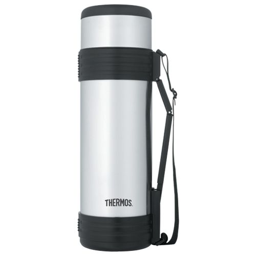 써모스 Thermos 61 Ounce Vacuum Insulated Beverage Bottle with Folding Handle, Stainless Steel