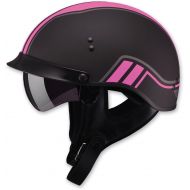 Gmax GMAX G9659403 unisex-adult full-face-helmet-style Helmet (Gm65 Full Dressed Half Twin) (Flat BlackPink, X-Small)