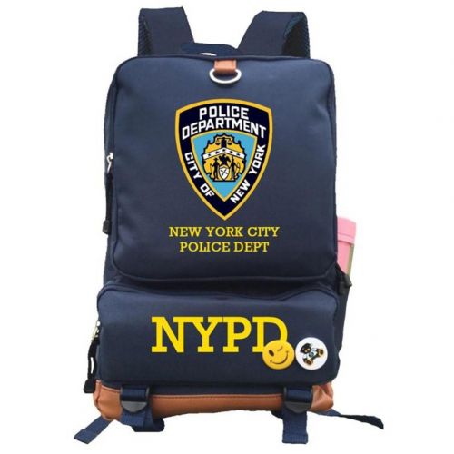  YOURNELO Boys Cool NYPD Badge Rucksack School Backpack Bookbag