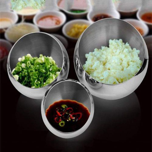  ZCF Stainless Steel Serving Bowls With Lid Sugar Salt Container Storage Bottle Kitchen Storage Jars Seasoning Candy Soy Sauce dish (Size : M)
