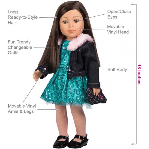 아도라 베이비 Adora Amazing Girls 18-inch Doll, Emma Sparkles (Amazon Exclusive)