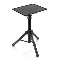 Universal Laptop Projector Tripod Stand - Computer, Book, DJ Equipment Holder Mount Height Adjustable Up to 35 Inches w/ 14 x 11 Plate Size - Perfect for Stage or Studio Use - Pyle