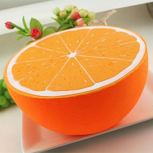  FineInno Jumbo Squishies Toy Squeeze Toy Super Soft Slow Rising Kawaii Hand Wrist Toy Cream Scented Simulation Toys for Release Stress and Anxiety. (Jumbo Orange)