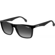 Carrera Mens Ca5041s Rectangular Sunglasses, BlackDark Gray Gradient, 56 mm